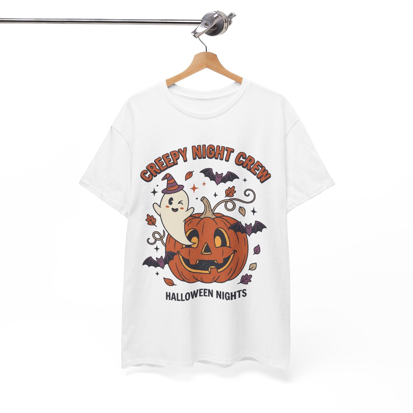 Halloween Nights T-Shirt — Creepy Night Crew Pumpkin & Ghost Tee