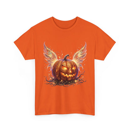 Halloween Pumpkin Tee — Winged Jack-O'-Lantern Graphic Shirt