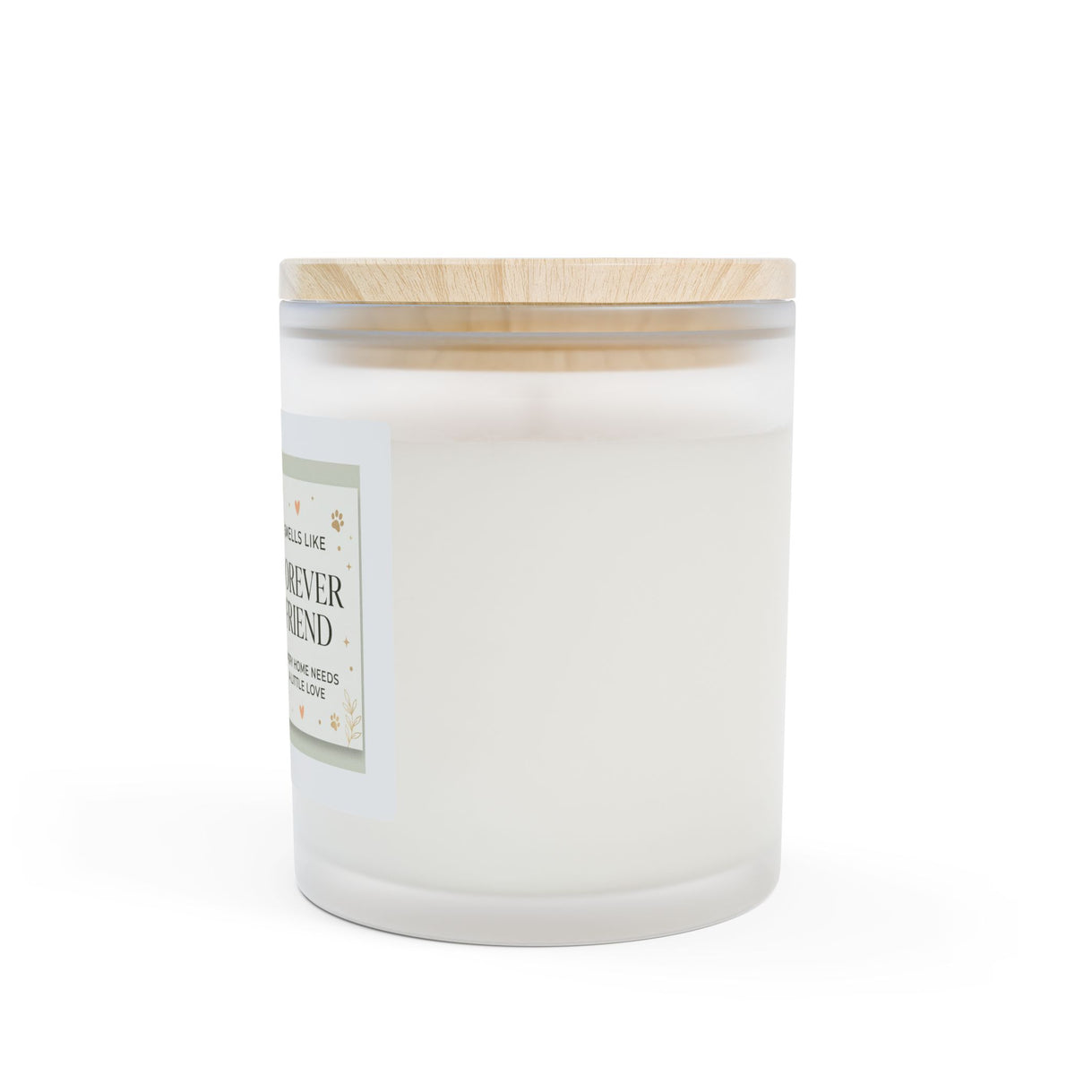 Forever Friend Cat Candle — Frosted 11oz Scented Glass
