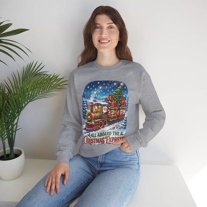 Christmas Express Crewneck Sweatshirt — All Aboard the Christmas Express Holiday Sweatshirt