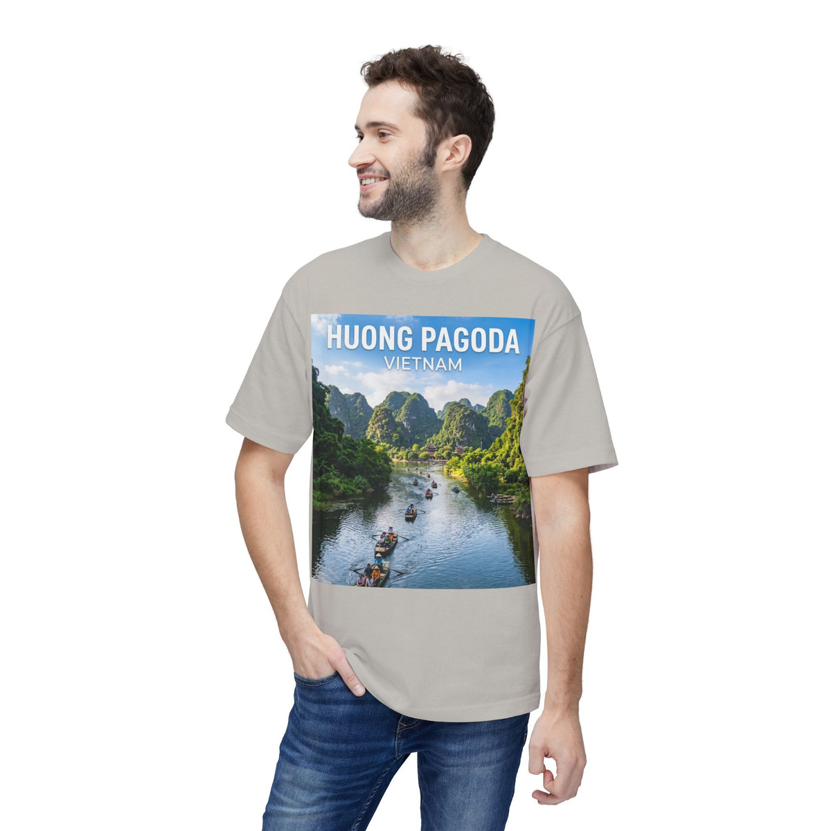 Huong Pagoda Vietnam T-Shirt — Scenic Ninh Binh River Travel Tee