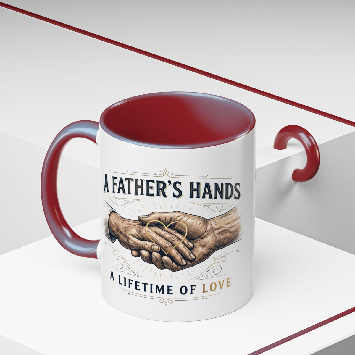 Father’s Hands, A Lifetime of Love Coffee Mug
