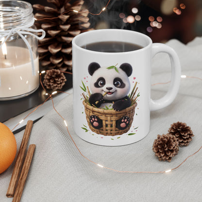 Whimsical Floral Animal Ceramic Mug