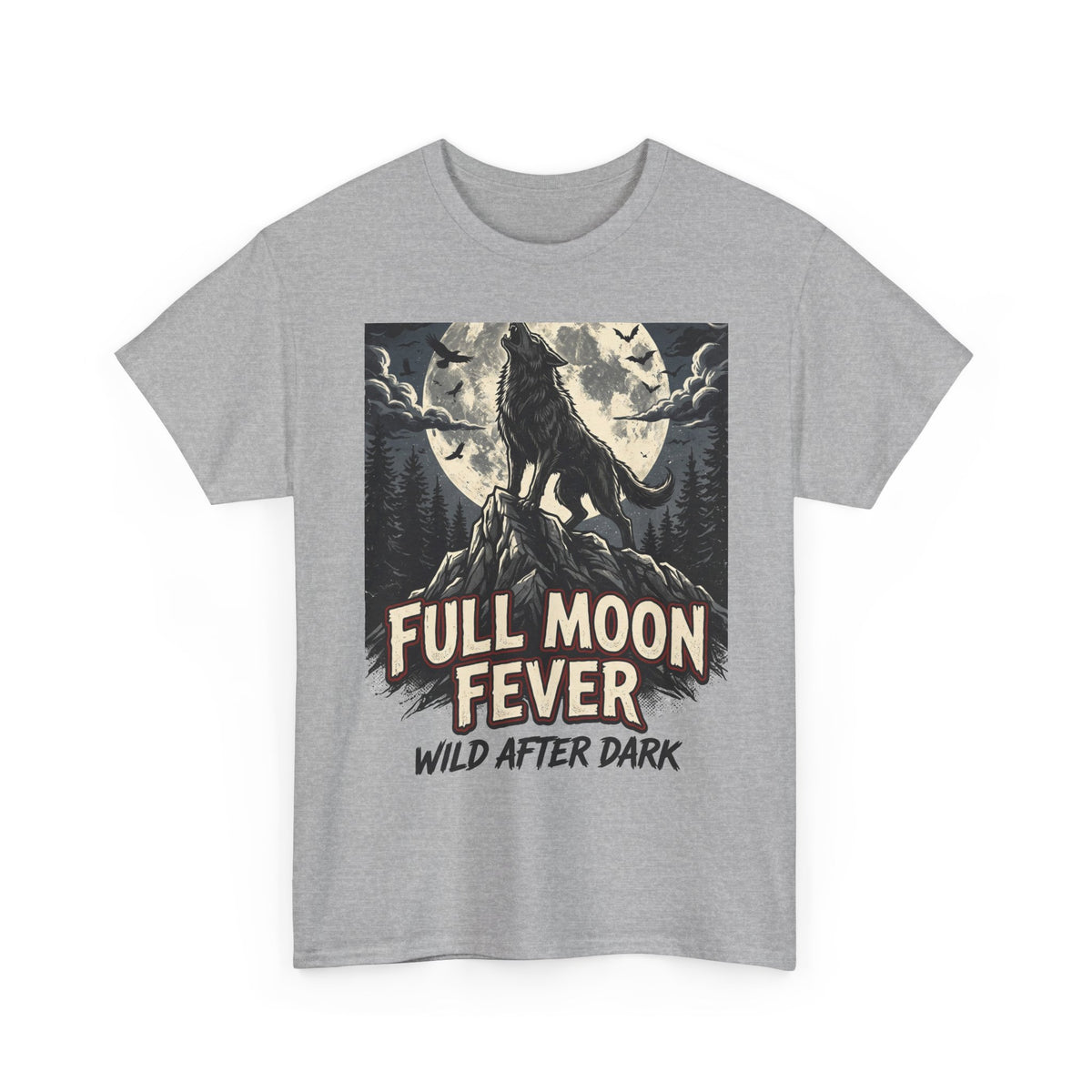 Full Moon Fever Wolf T-Shirt — 'Wild After Dark' Graphic Tee
