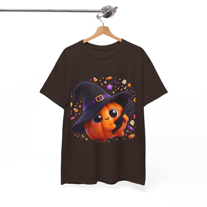 Pumpkin Witch T-Shirt — Cute Halloween Jack-o'-Lantern with Witch Hat