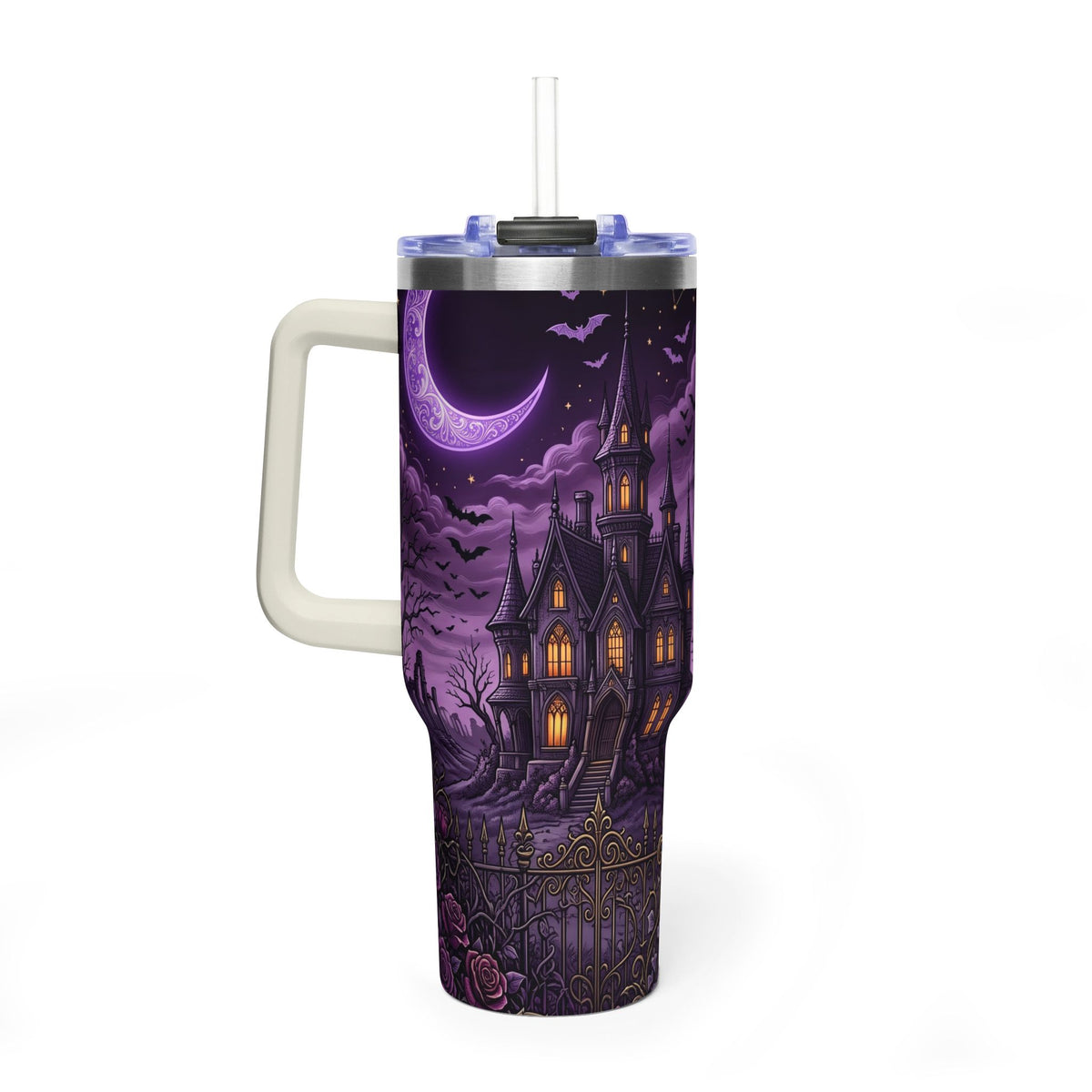 40oz Halloween Haunted Castle Thermal Tumbler