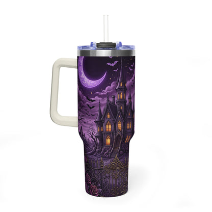 40oz Halloween Haunted Castle Thermal Tumbler