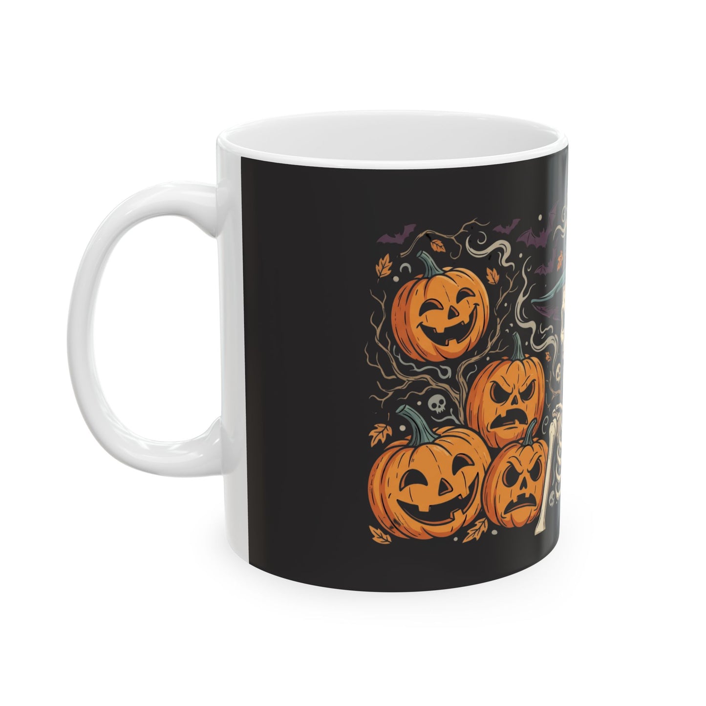 Halloween Skeleton Witch Ceramic Mug (11oz, 15oz)