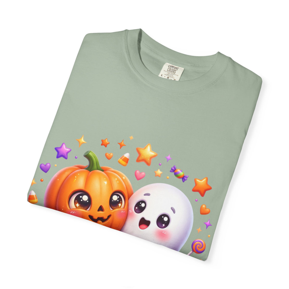 Halloween Pumpkin & Ghost T-Shirt — Cute Spooky Friends Graphic Tee