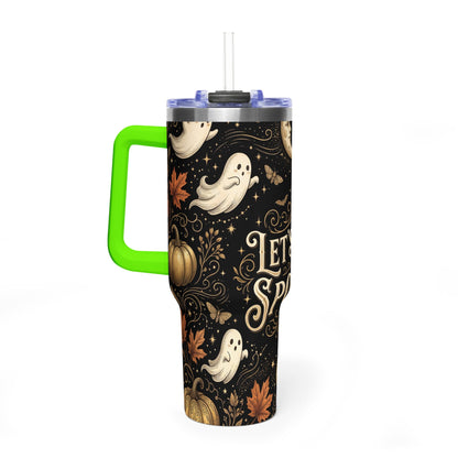 Let’s Get Spooky Halloween Ghosts & Pumpkins 40oz Thermal Tumbler