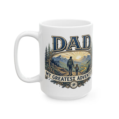 Adventure Awaits Mountain Forest Ceramic Mug