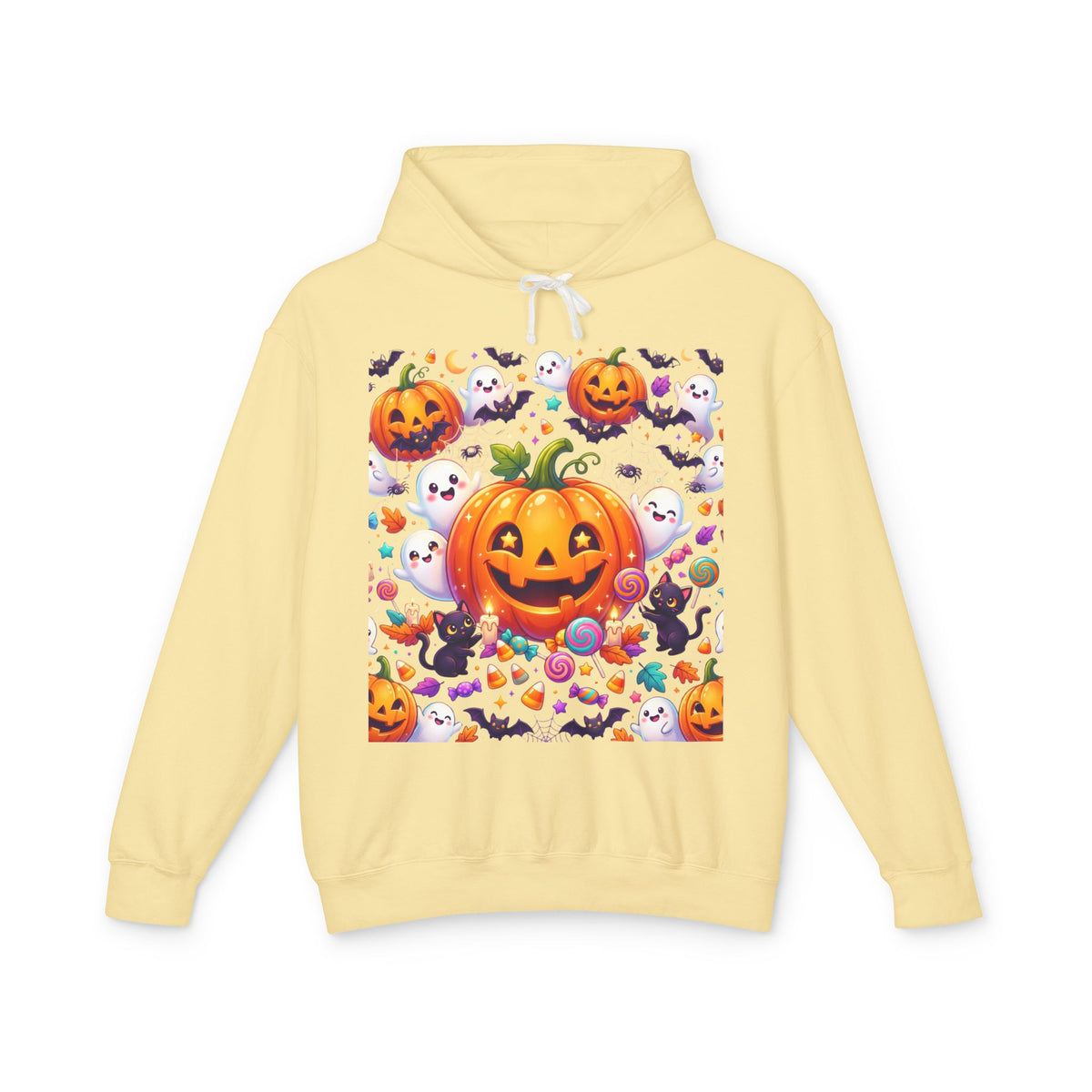Halloween Pumpkin Hoodie — Cute Jack-o'-Lantern Candy Pattern