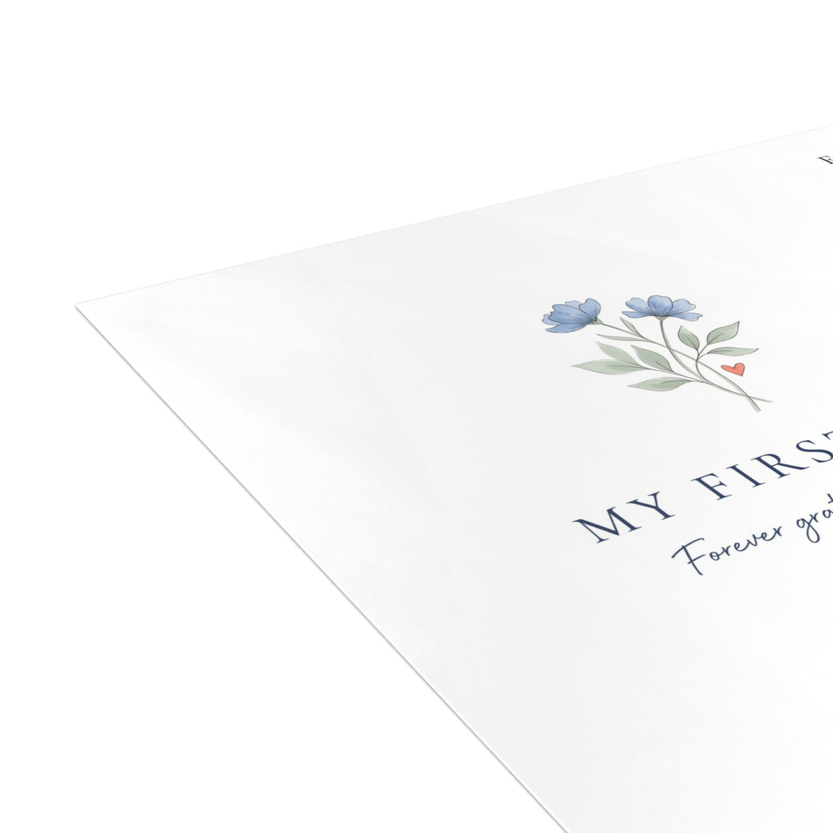 Dad Birthday Greeting Card – “My First Hero” Floral Card