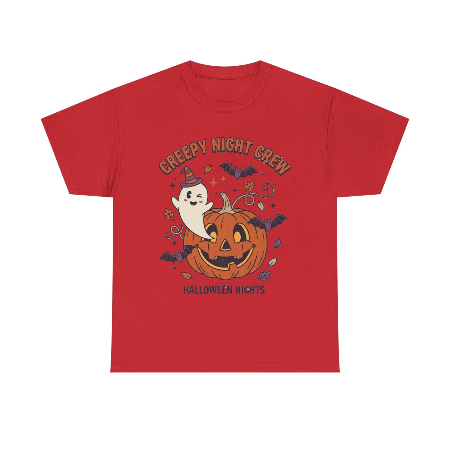 Halloween Nights T-Shirt — Creepy Night Crew Pumpkin & Ghost Tee