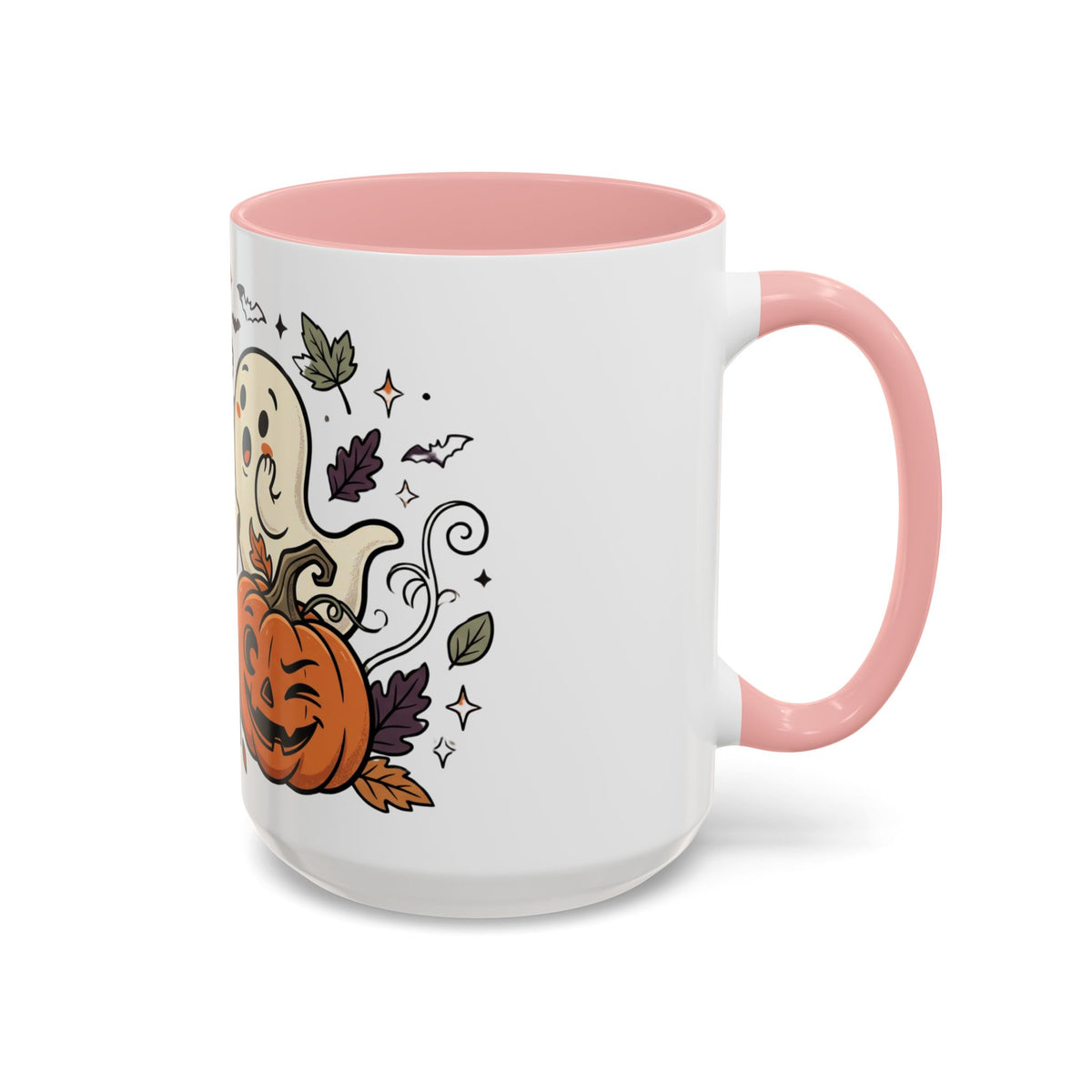Halloween Ghosts & Pumpkins Coffee Mug — Cute Spooky Accent Mug (11/15oz)