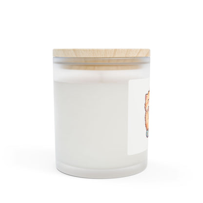 Cat Nap Frosted Glass Candle — 11oz Cozy Kitty Scented Candle