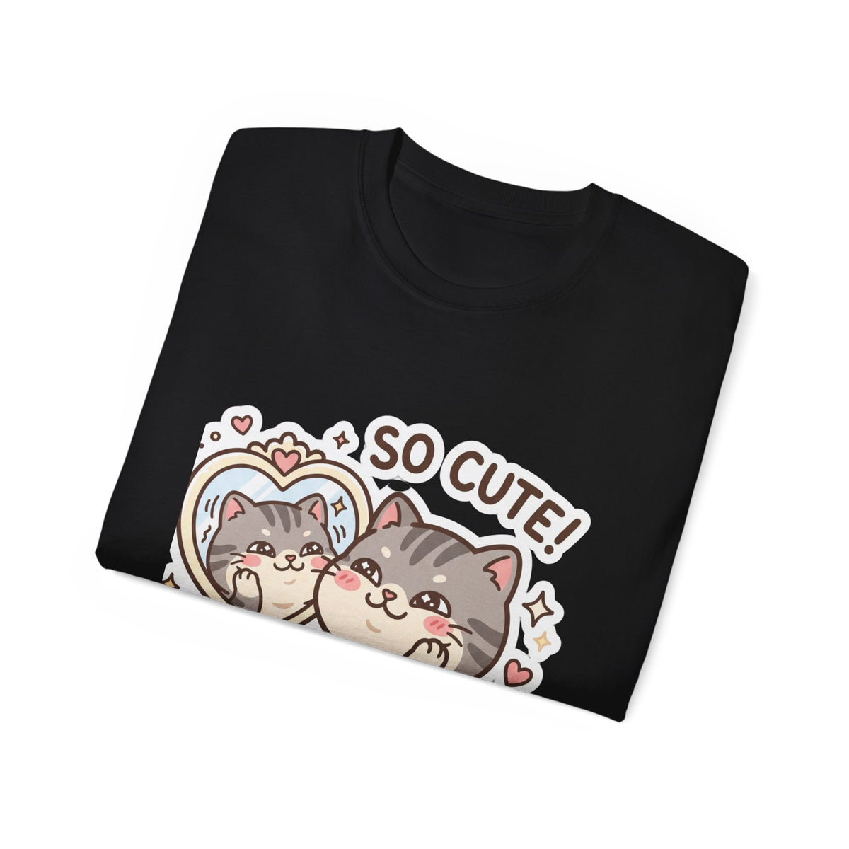 Cute Cat Mirror Tee - "So Cute!" Kawaii Cat T-Shirt