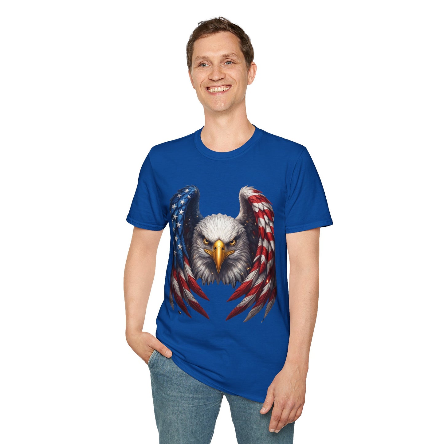 Patriotic Eagle T-Shirt — American Flag Wings Graphic