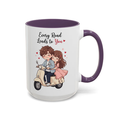 Every Road Leads to You Romantic Couple Coffee Mug