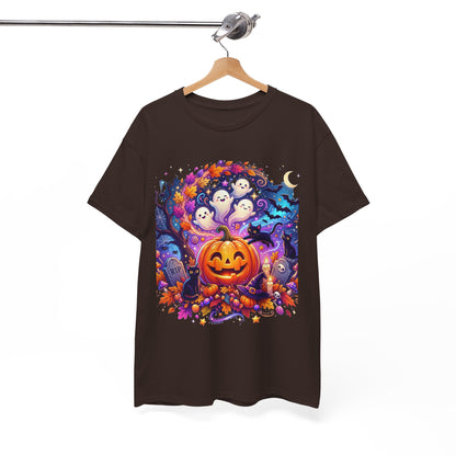 Halloween Pumpkin & Ghosts T-Shirt — Cute Spooky Jack-O'-Lantern Tee