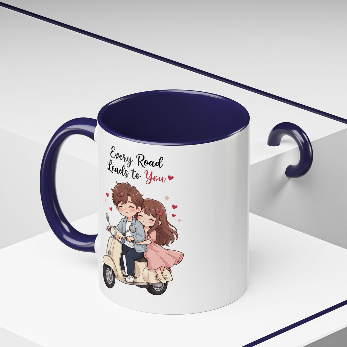 Every Road Leads to You Romantic Couple Coffee Mug