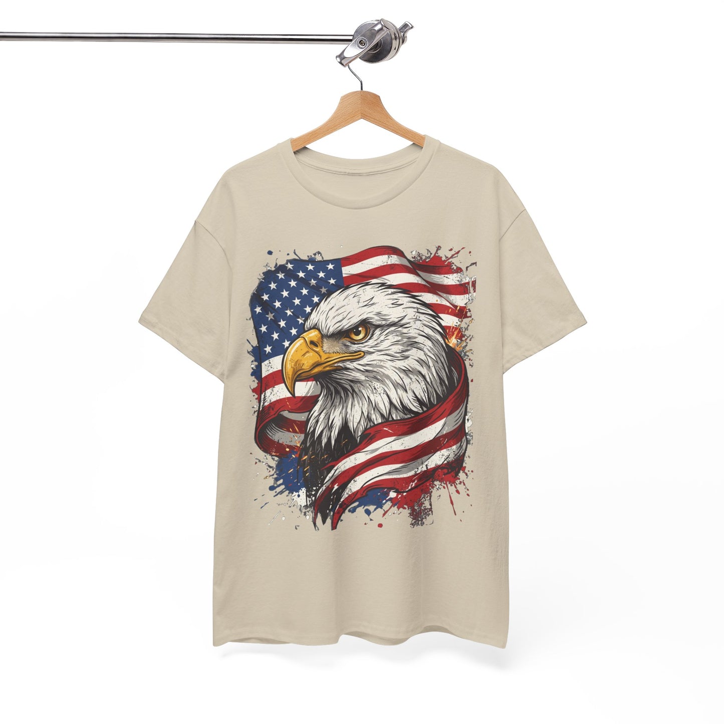 Patriotic Eagle T-Shirt — American Flag Bald Eagle Tee for 4th of July