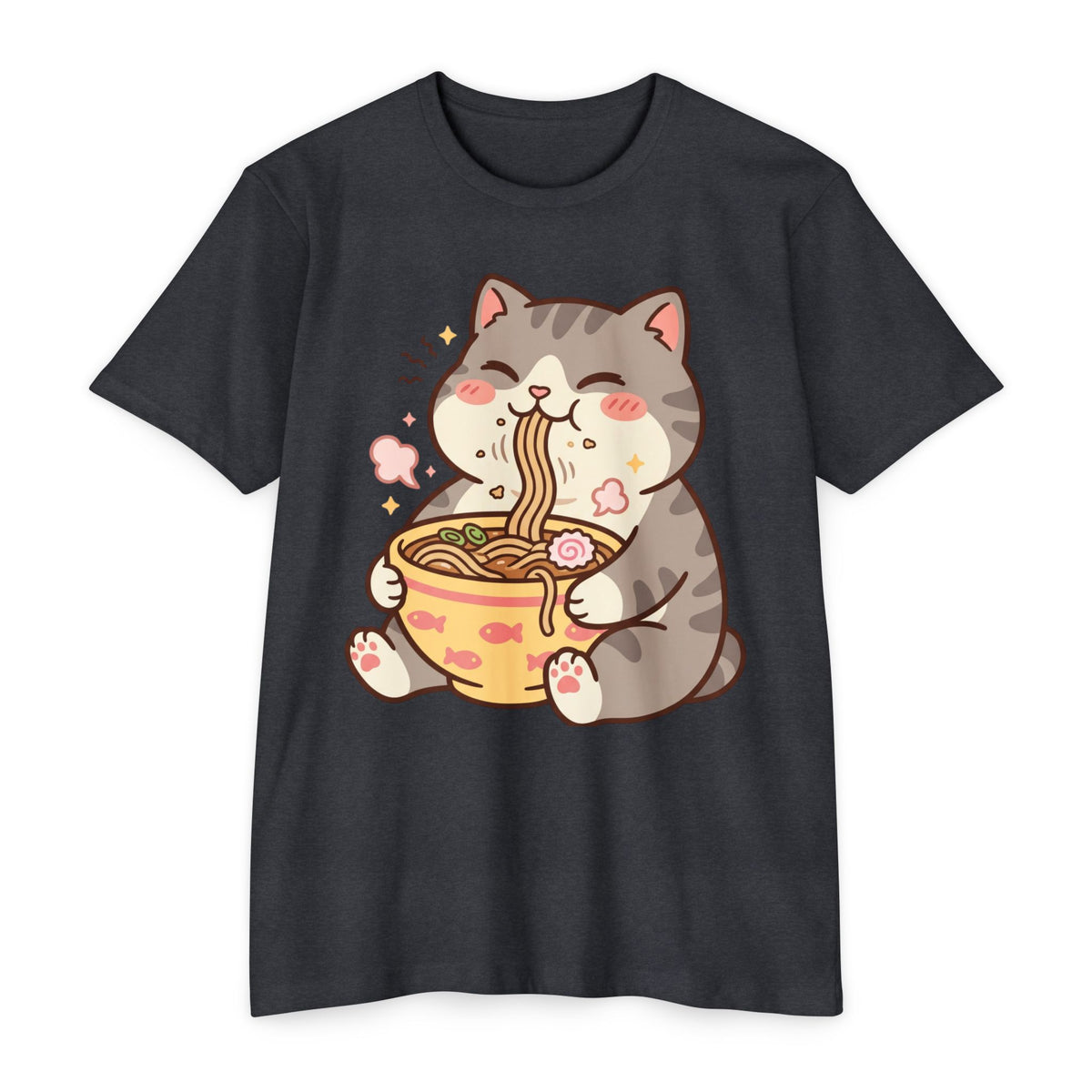 Cute Cat Eating Ramen T-Shirt