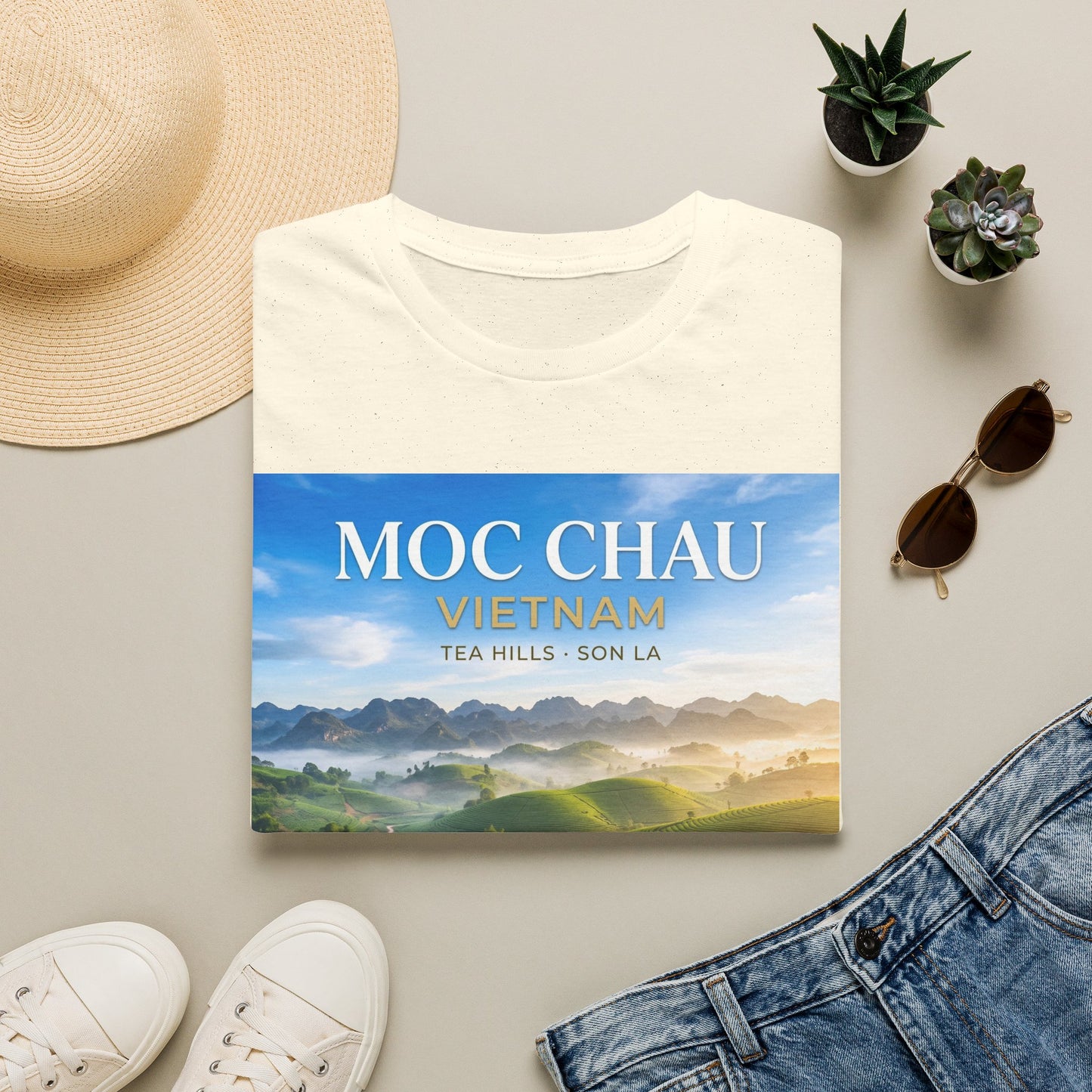 Moc Chau Vietnam Tee – Tea Hills of Son La Scenic Travel T-Shirt