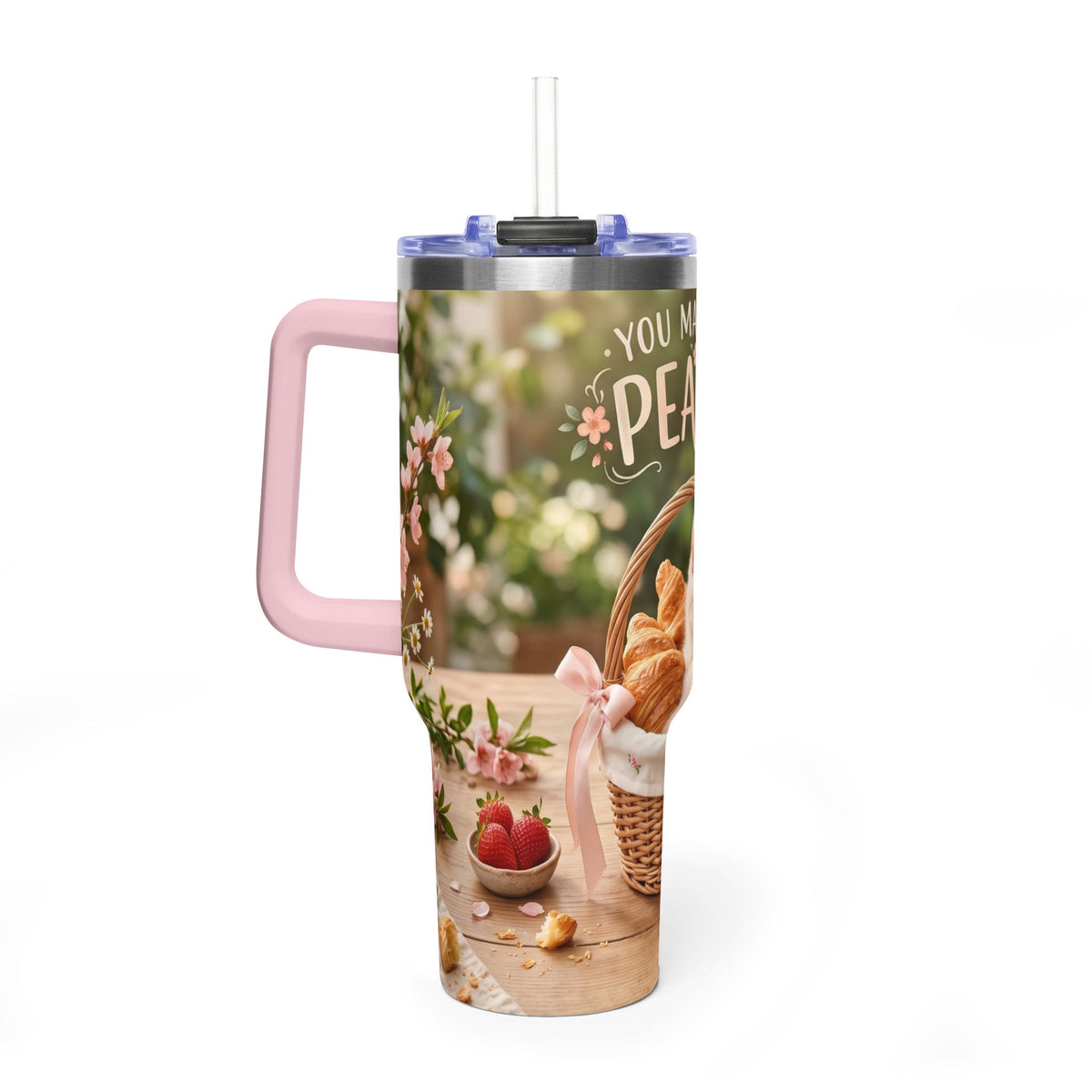You Make Life Peachy Cat Ice Cream 40oz Tumbler
