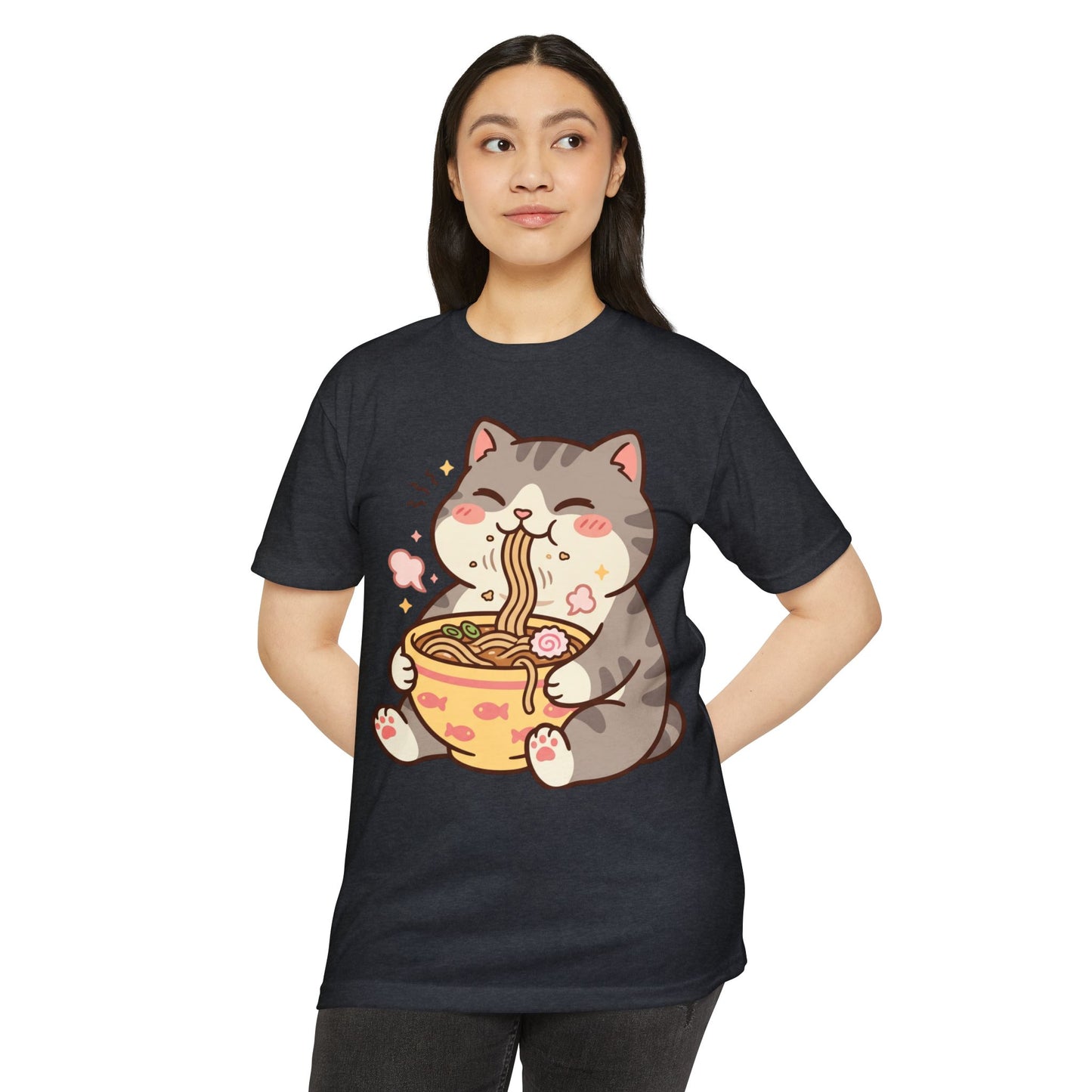 Cute Cat Eating Ramen T-Shirt
