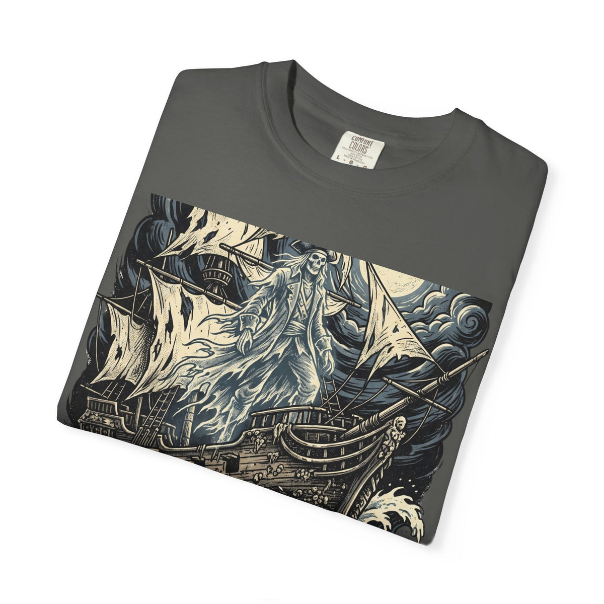 Sail Into Darkness Graphic T-Shirt — Gothic Pirate Skull Crew Tee