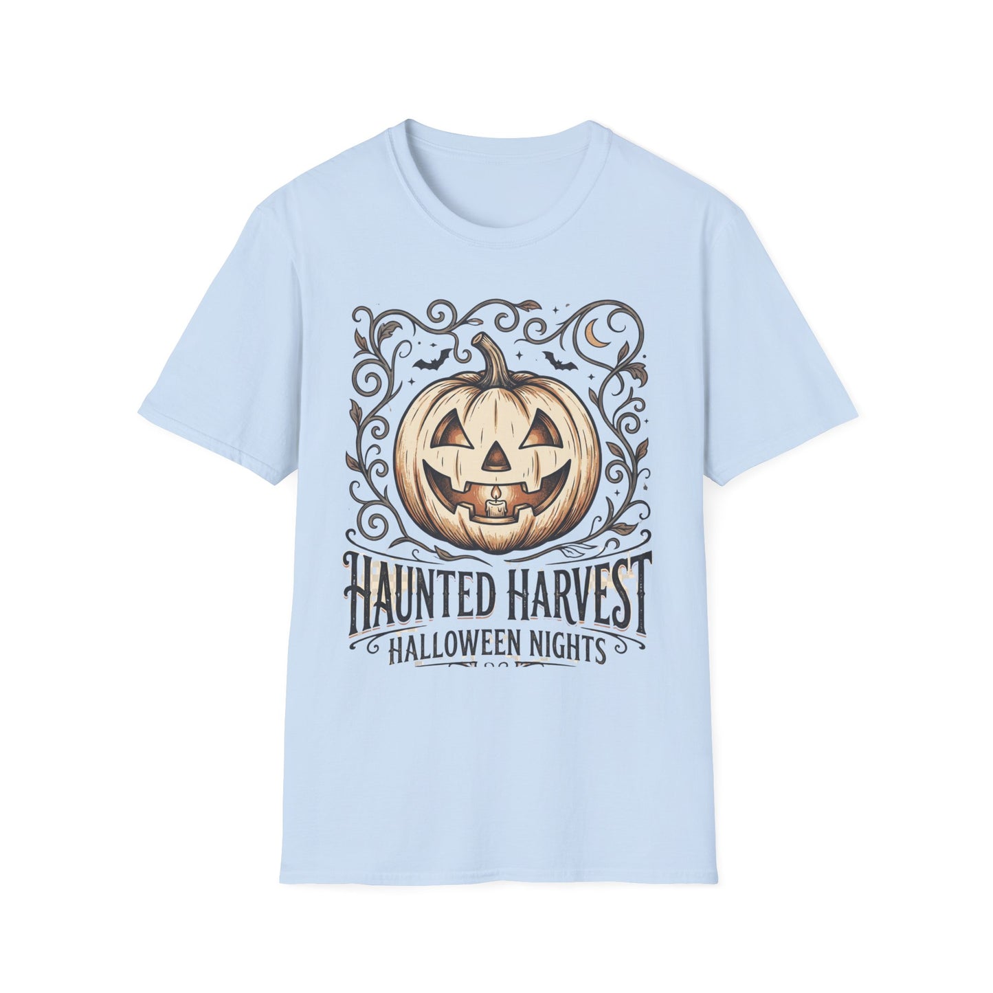 Halloween Pumpkin T-Shirt — "Haunted Harvest: Halloween Nights" Graphic Tee