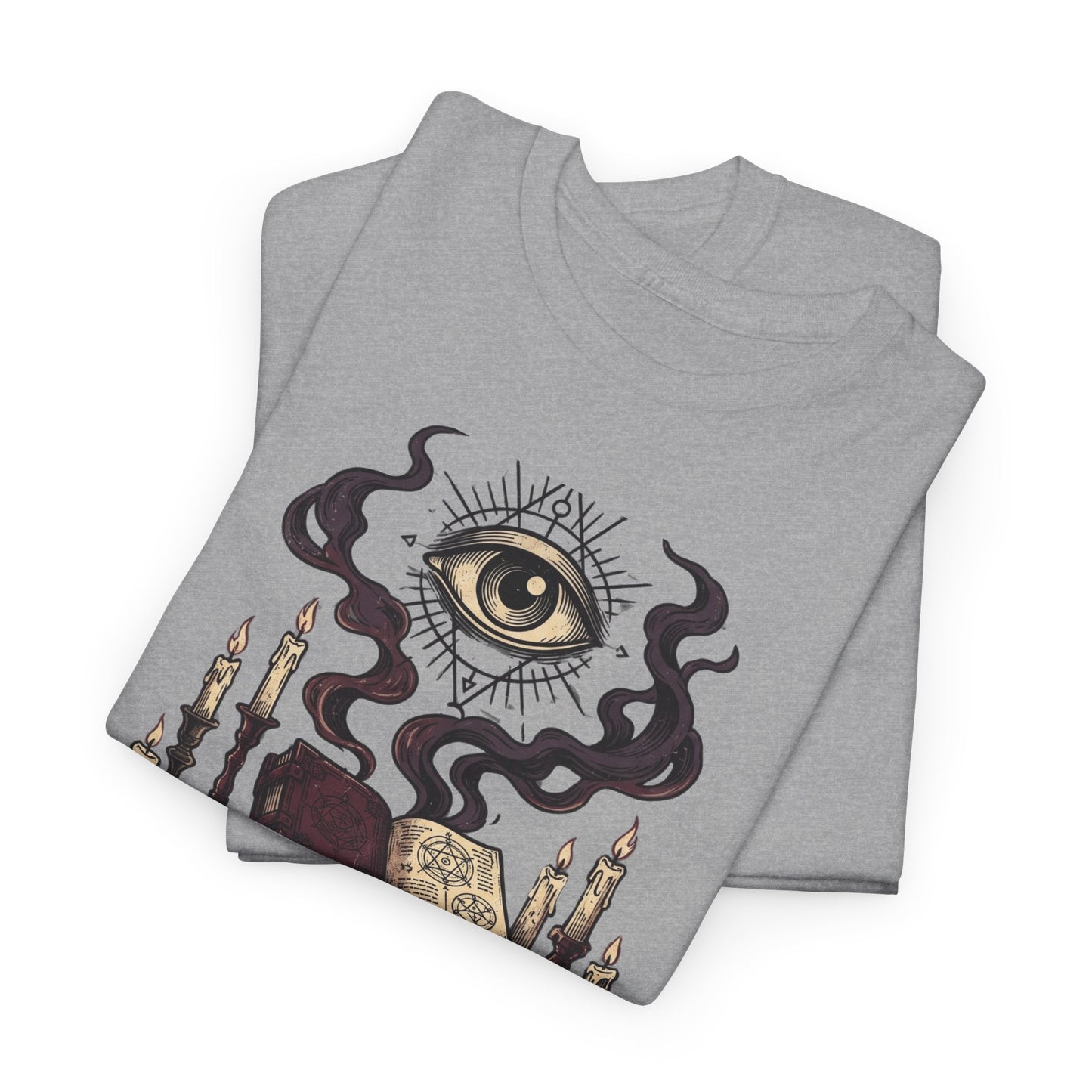 Occult Graphic Tee — "Enter the Unknown" Mystic Eye & Spellbook T-Shirt