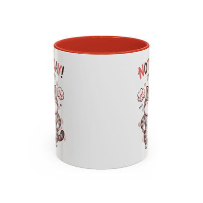 Funny Cat Mug - "Not Today! I'm Done" Accent Coffee Mug (11/15oz)