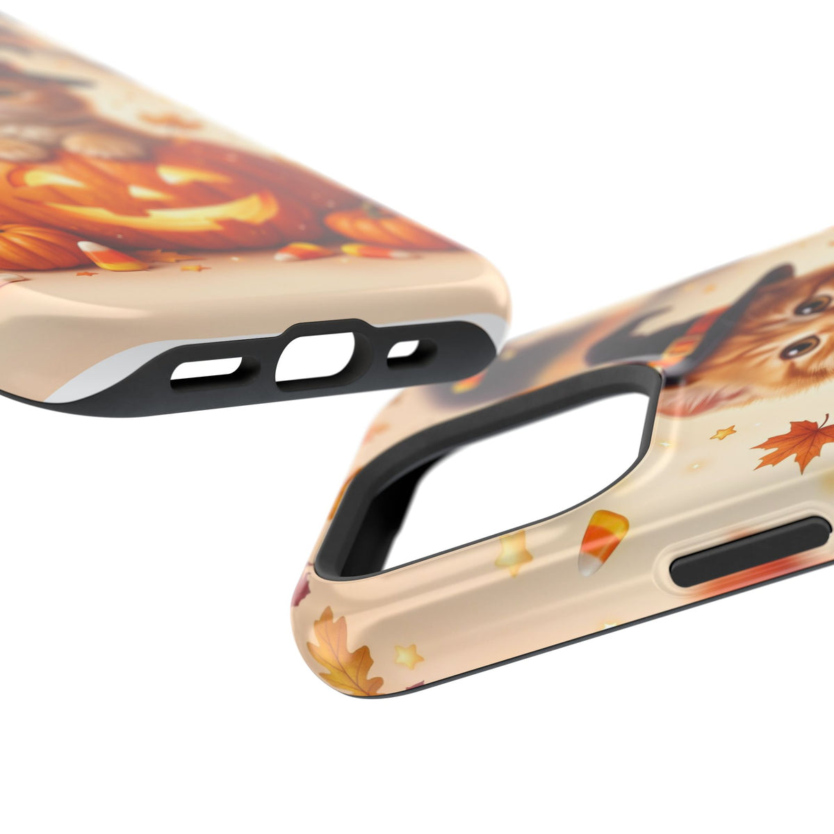 Halloween Kitten Pumpkin Phone Case — Magnetic Impact-Resistant