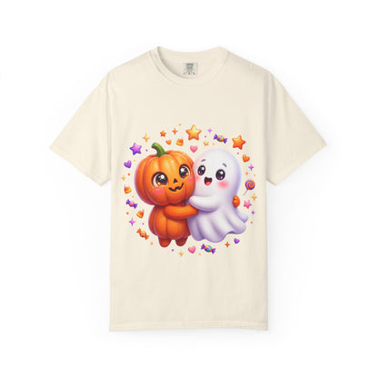 Halloween Pumpkin & Ghost T-Shirt — Cute Spooky Friends Graphic Tee