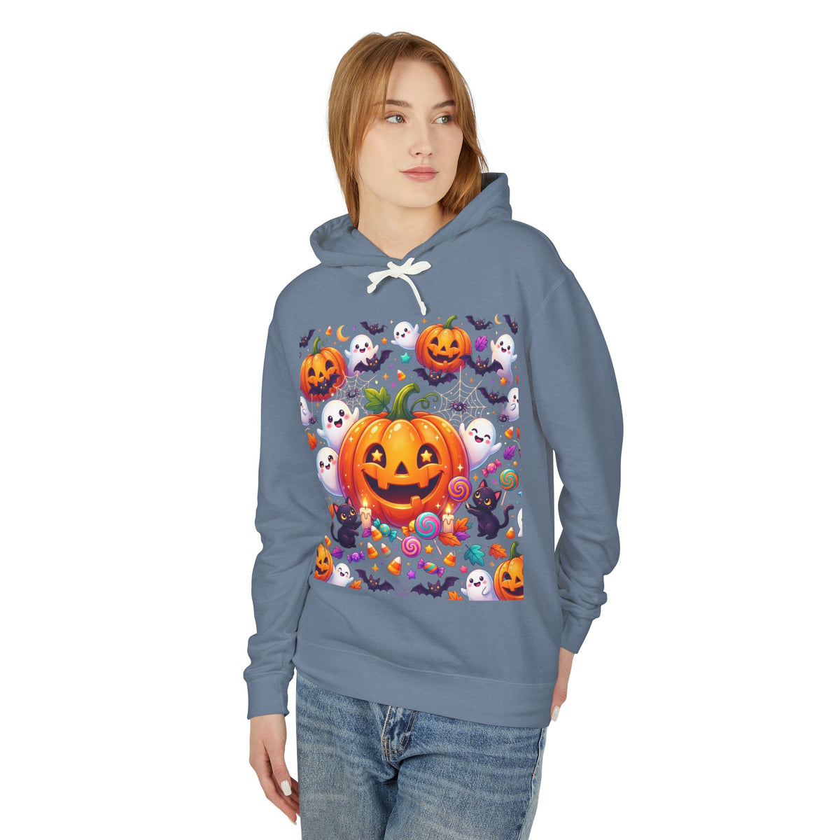 Halloween Pumpkin Hoodie — Cute Jack-o'-Lantern Candy Pattern