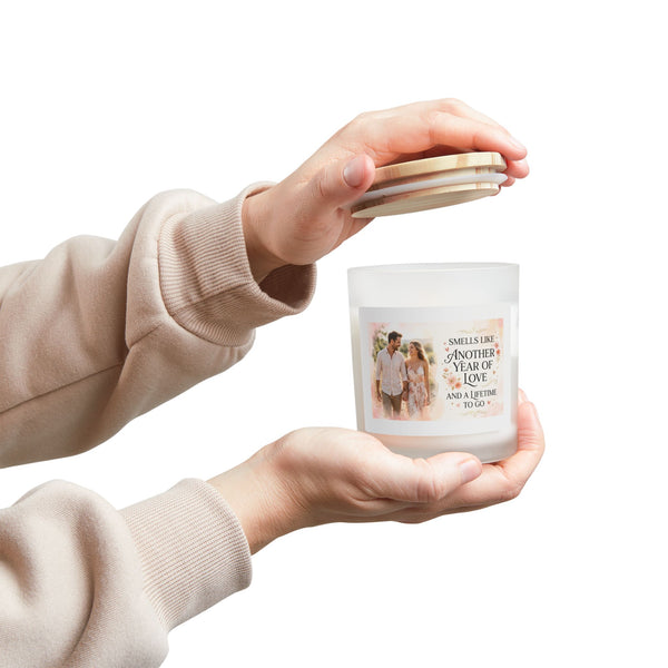 Anniversary Scented Candle — "Smells Like Another Year of Love" Frosted 11oz