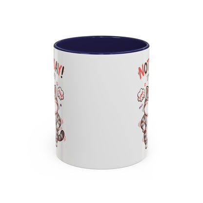 Funny Cat Mug - "Not Today! I'm Done" Accent Coffee Mug (11/15oz)