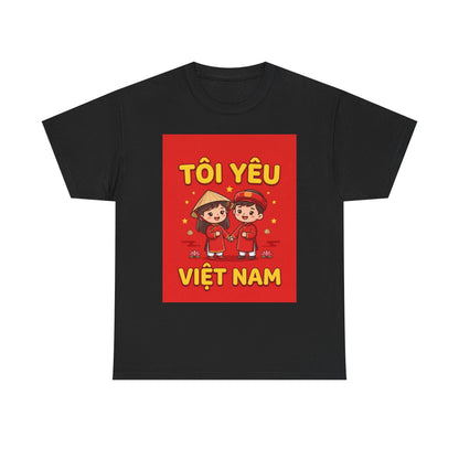 T-Shirt - "Tôi Yêu Việt Nam" Cute Couple Vietnam Pride Tee