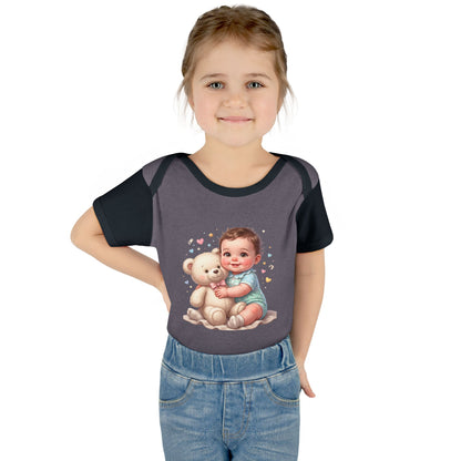 Cute Baby & Teddy Bodysuit – Infant Rib One-Piece