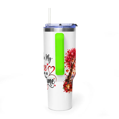 40oz Love-Themed Thermal Tumbler with Handle