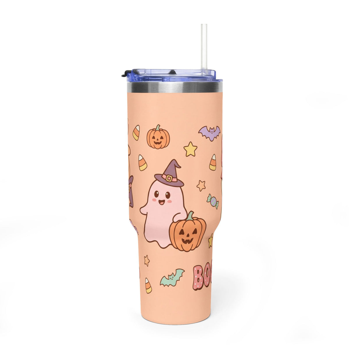 40oz Halloween Ghosts & Pumpkins Thermal Tumbler