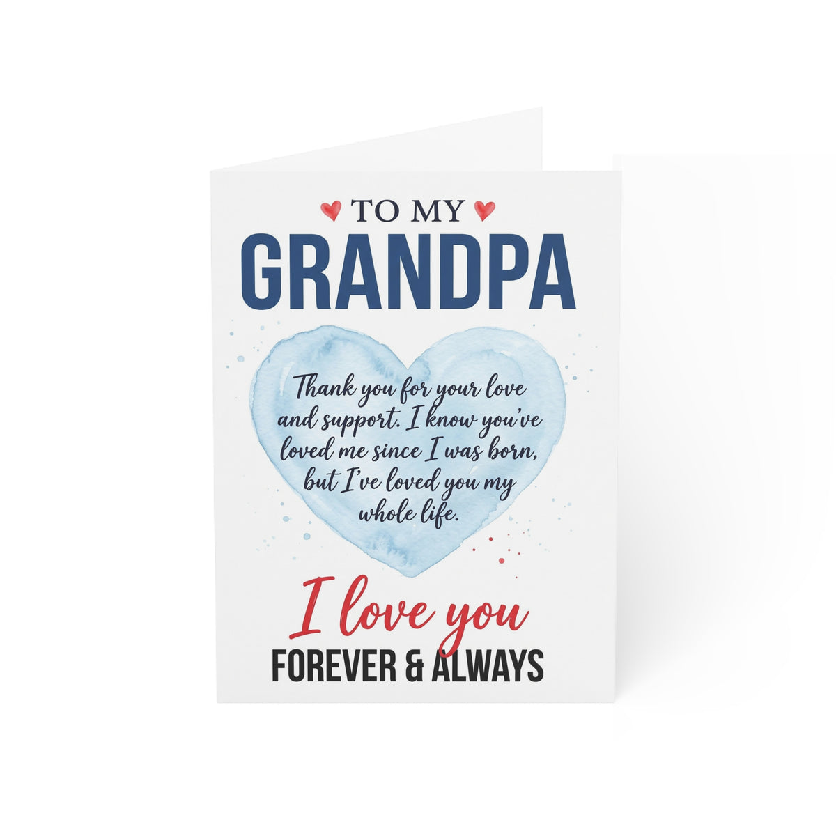 To My Grandpa Greeting Card – I Love You Forever & Always
