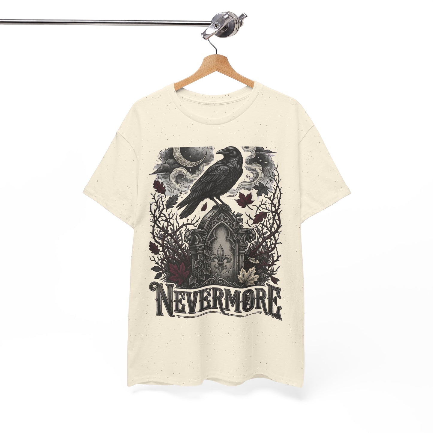 Nevermore Raven T-Shirt — Gothic Edgar Allan Poe Tribute Tee