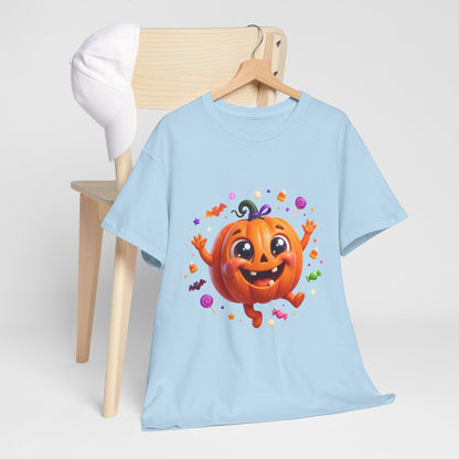 Halloween Pumpkin T‑Shirt — Happy Jack-O'-Lantern Candy Graphic Tee