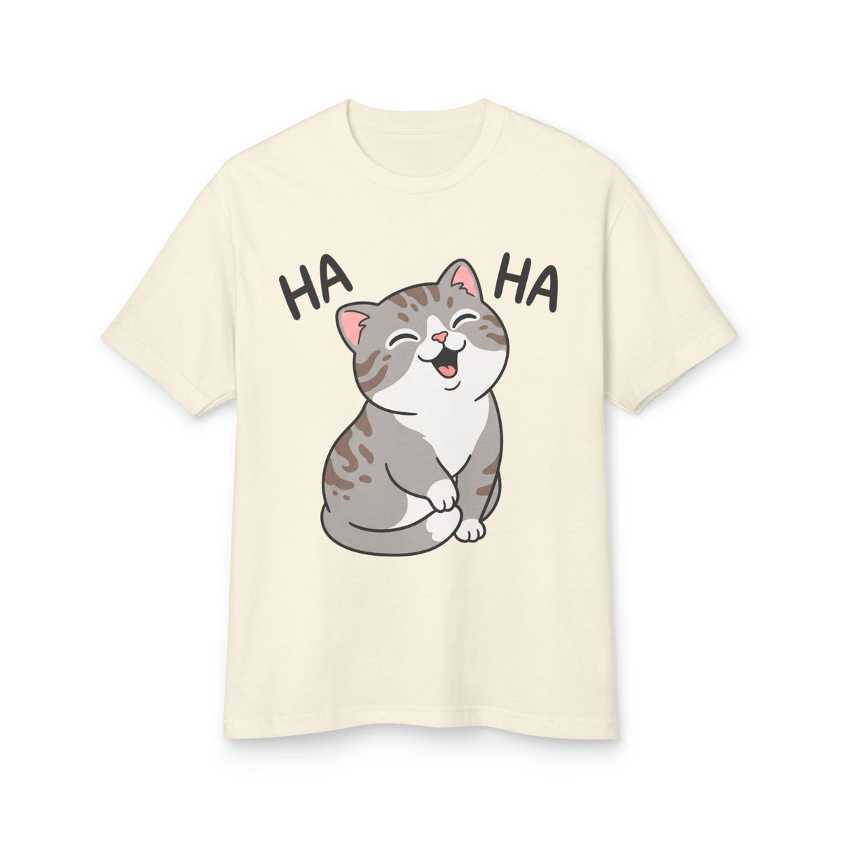 Laughing Cat T‑Shirt – Cute ‘HA HA’ Kitten Graphic Tee