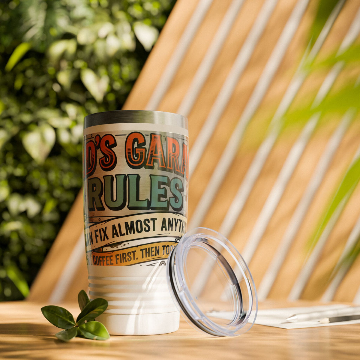 20oz Tumbler – Dad’s Garage Rules Coffee Travel Cup