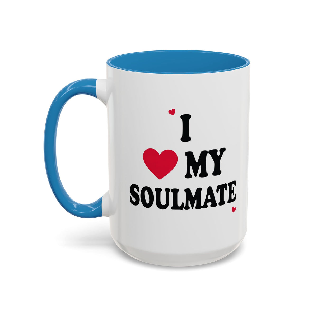I Love My Soulmate Accent Coffee Mug