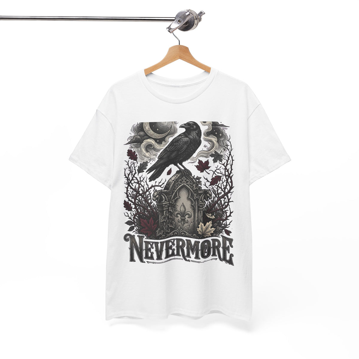 Nevermore Raven T-Shirt — Gothic Edgar Allan Poe Tribute Tee